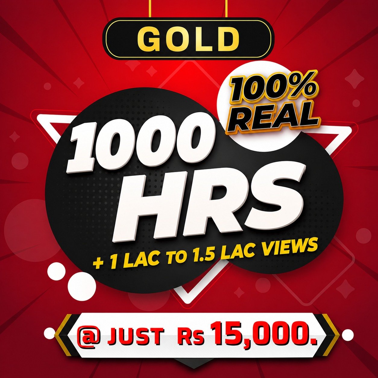 Gold Plan 1000 Watch Hours With Views