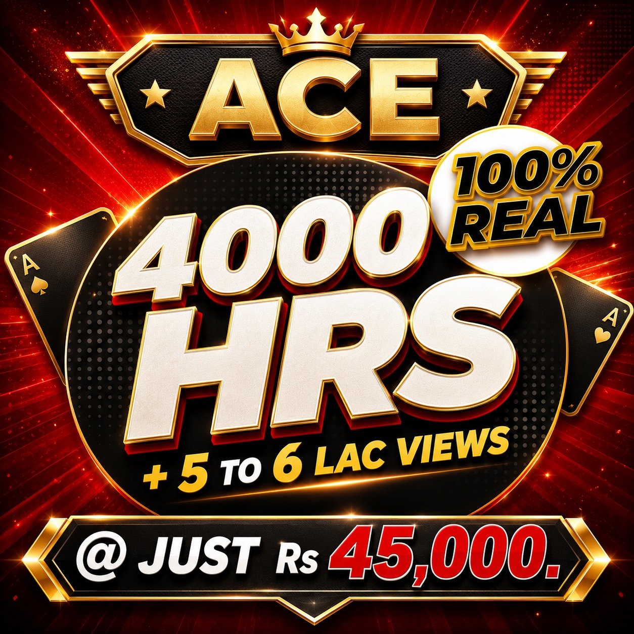 Ace Plan 4000 Watch Hours With Views